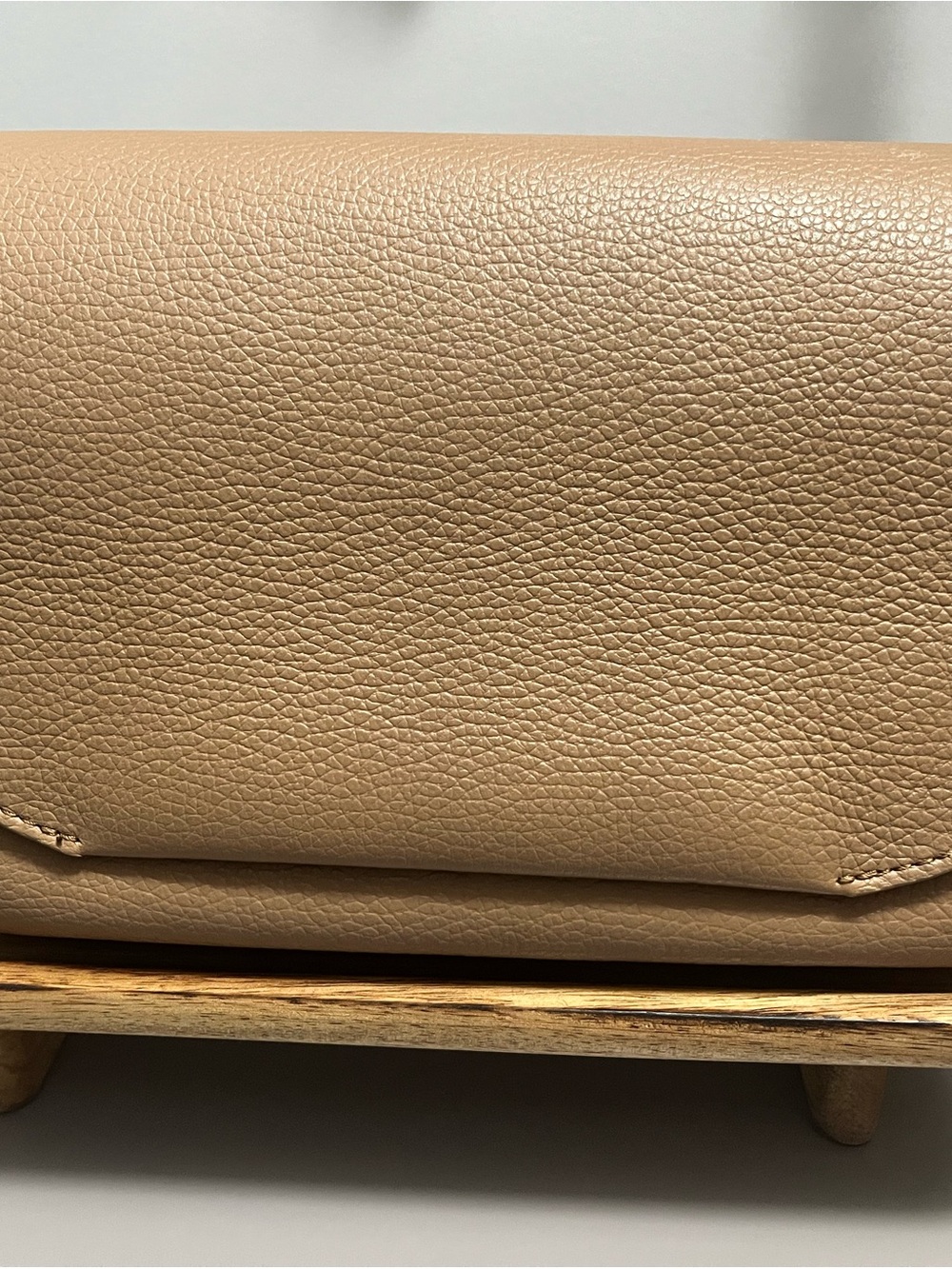 Cuyana Concertina Cappucino Leather Crossbody Bag